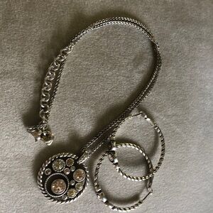 Brighton, 3piece ‘Halo  collection ’ matching necklace and earrings